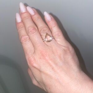Swarovski Rose Gold Teardrop Ring